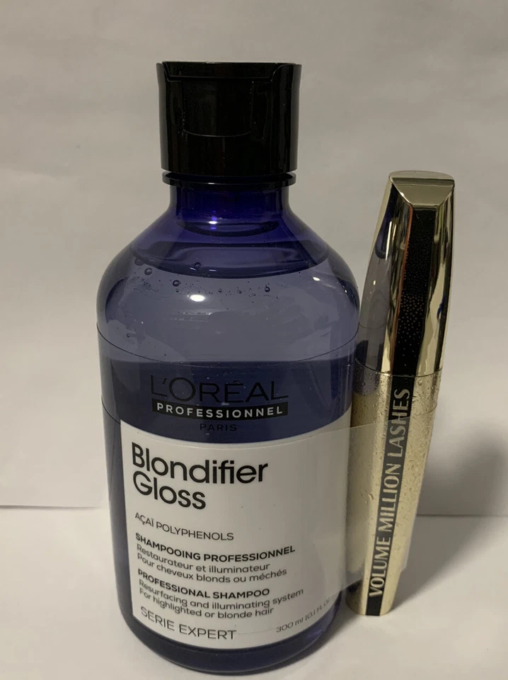 L'Oréal Blondifier Gloss Shampoo 300ml + Black Mascara Geschenk Set (06) - Bild 1 von 1