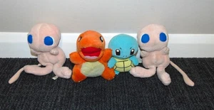 Juguetes suaves de peluche oficiales Pokemon Tomy Happy Fuzzy - 2 Mew, Charmander & Squirtle - Imagen 1 de 16