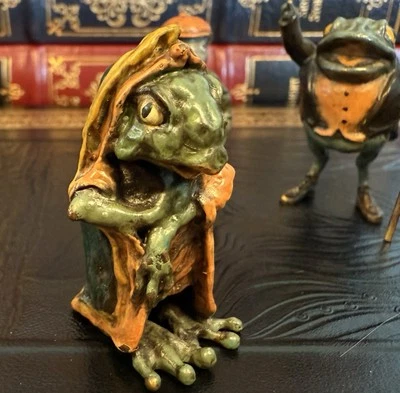 РЕДКИЙ ХОЛОДНО ОКРАШЕННЫЙ БРОНЗОВЫЙ ПРИЧУДЛИВЫЙ СИГАР MR. TOAD WIND IN THE WILLOWS WASHERWOMAN - Изображение 1 из 4