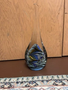 Rollin Karg Firmado 16" Arte Vidrio Escultura Mariposas Dicroicas Retorcidas Forma Libre - Imagen 1 de 11