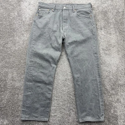 Levis 501 XX Jeans Mens 40x32 ACTUAL 38x29 Gray Light Wash Straight Reg Denim - Image 1 of 4