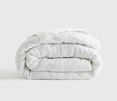 Quince Linen Dream Quilt King White New With Tags - Image 1 of 4