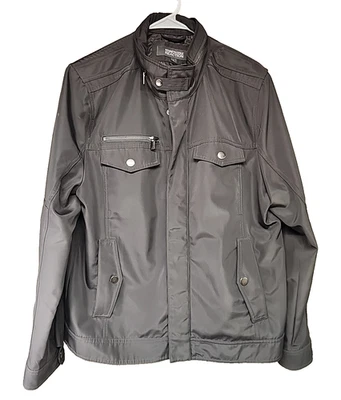 Kenneth Cole Reaction GIII Men's LARGE Multipocket Cargo Jacket - Black - Image 1 of 4