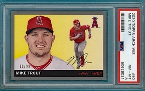 2020 Topps Archives Mike Trout Silver /99 #50 PSA 8! Angels! MVP! - Picture 1 of 2