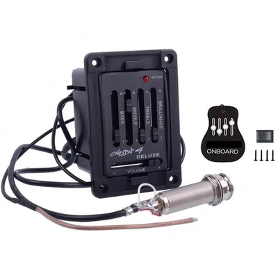 4-band Pickup Amplifier EQ Equalizer Classic Pickup for Acoustic Guitar - Image 1 of 4
