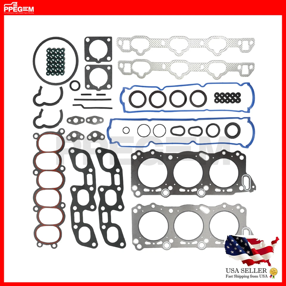Head Gasket Set Fits 90-97 Nissan 300ZX Turbo Infiniti J30 3.0L VG30DE VG30DETT Foto 1 de 4