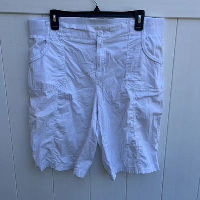Pantalones cortos blancos Style & Co. para mujer talla 16 cintura elástica cómoda Foto 1 de 4