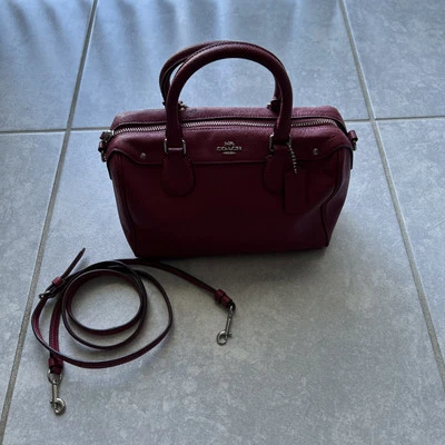 Bolso de mano Coach F57521 mini Bennett de cuero bandolera fresa Foto 1 de 4