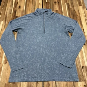 Lululemon Pullover Mens L Blue 1/2 Zip Metal Vent Lightweight Stretch Golf - Picture 1 of 7