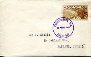 NZ ANZAC 50th Jubilee 1965 - Cubierta conmemorativa - Imagen 1 de 2
