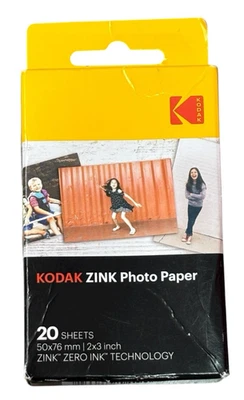 KODAK Zink  Photo Paper 2x3" 20 Sheets Printomatic NEW Sealed - Image 1 of 4