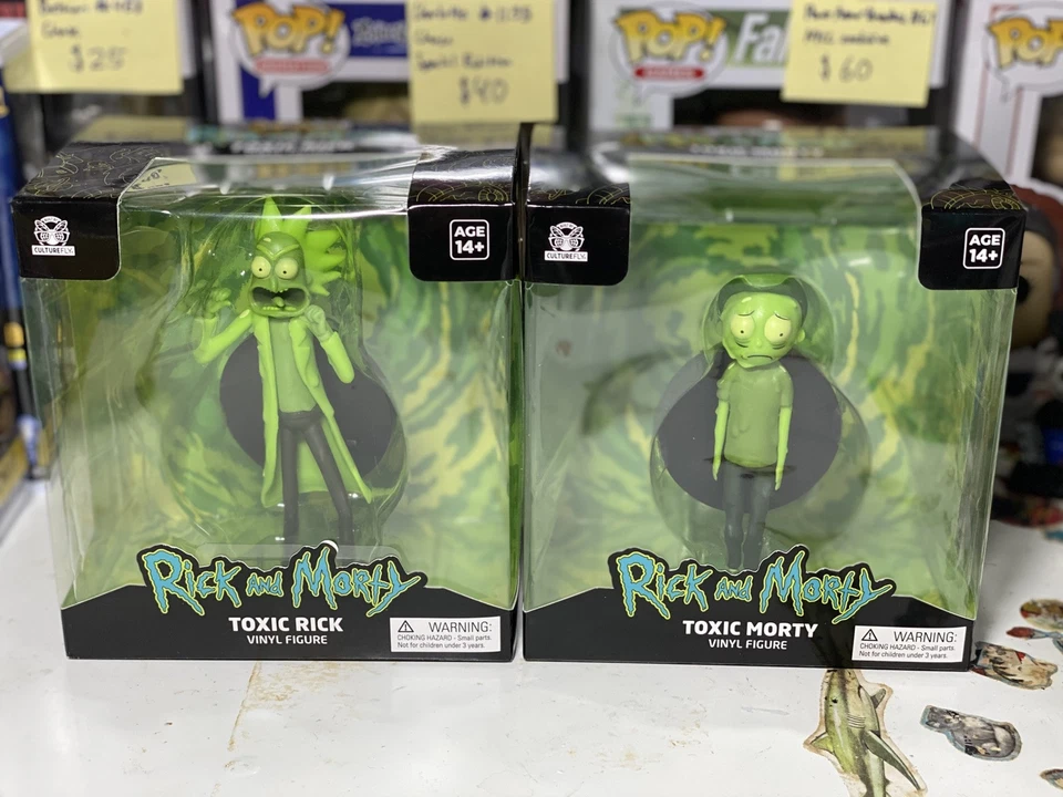 Culturefly Toxic Rick and Toxic Morty- 4” Vinyl Figure Set - Image 1 of 1