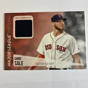 MLB Boston Red Sox Chris Sale 2019 Major League Material Game Used Jersey Patch - Picture 1 of 4