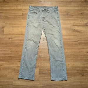 Levis 514 Jeans Mens 33x32(30) Grey Straight Leg Medium Wash Stretch Flex - Picture 1 of 14