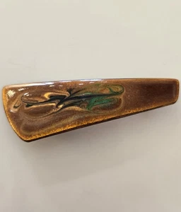 Vintage Handmade Copper Painted Enamel HOPE DENMARK Pin Brooch - Picture 1 of 5