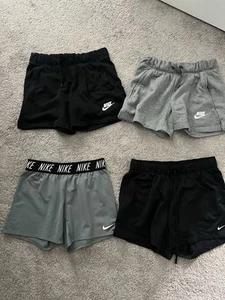 Nike Running Shorts Girls Various Sizes Lot of 4 Dri Fit & Cotton (1)S, L, (2)XL - Picture 1 of 6