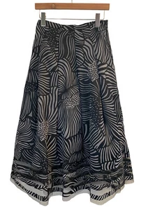 NWT $198 Anthropologie SB by Sachin + Babi Nightbloom Skirt Size 4 Midi Black - Picture 1 of 16