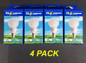 4 x 4W LED DIMMABLE Light Globes Lamps B15 Small Bayonet Fancy Round Warm White - Picture 1 of 3