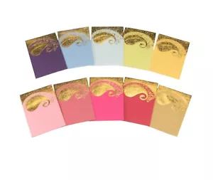 5 x indische Shagun Geschenkumschläge Mini kleines Gold Paisely Geld Bargeld Geschenk Geldbörsen - Bild 1 von 41