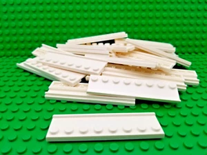 ** LOTE 25 CT ** Lego NUEVO blanco 2 x 8 placa con piezas de riel de puerta - Imagen 1 de 1