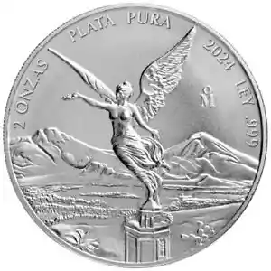 Libertad Siegesgöttin 2024 Silbermünze 2 oz 999 Silber Mexiko 2024 - Bild 1 von 9
