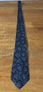 Liberty of London Adult men’s necktie 100% silk Paisley blue multicolor - Picture 1 of 6