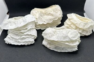 Embroidered Eyelet Lace 4 Rolls 14 Total Yards Off White 1”, 1.5”, 1.75” And 2” - Picture 1 of 6