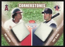 2002 Fleer Platinum Cornerstones Numbered Rod Carew Troy Glaus #/250 #8CS Angels