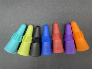 Rubber Bottle Stoppers Glass Wine Stoppers Wine Stopper Set of 3 - Picture 1 of 10