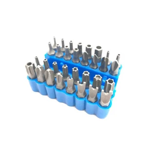 Security Tamper Proof Bit Set 33pc Torq Torx Hex Star Spanner Tri Wing Screwdriv - Picture 1 of 7
