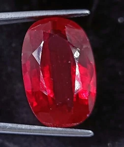 Extremely Rare & Natural 25-30 Ct Blood Red RUBY Oval Certified Gemstone 24N - Picture 1 of 5