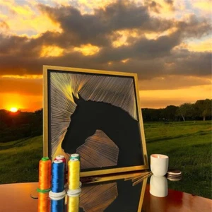 Kit de arte de cuerda silueta de caballo - Imagen 1 de 5