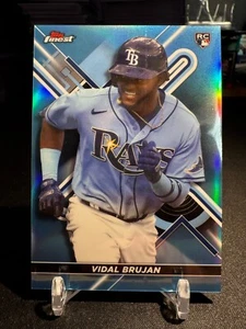 2022 Topps Finest Vidal Brujan #3 SKY BLUE REFRACTOR Rookie Card RC #/300 - Picture 1 of 2