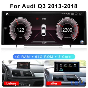 Pantalla de navegación táctil GPS Android 12 de 10,25" para Audi Q3 2013-18 - Imagen 1 de 12