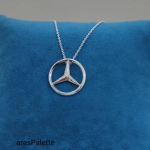 Mercedes Benz Necklace - 925 Silver Handmade - Picture 1 of 4