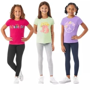 Member's Mark Girls 3pk Leggings Size L (10/12) Black/Grey/Navy - Picture 1 of 7