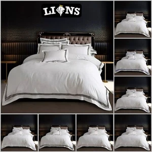 Devore Embroidered Duvet Cover Soft Hotel Collection Quilt Bedding Set All Sizes - Picture 1 of 34