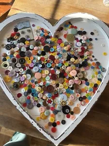 Craft Sewing Button Lot 11 Colorful Mixed Buttons Crafting Various colors - Picture 1 of 4