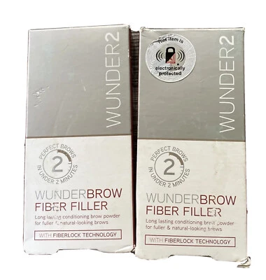 Wunder2 Wunder Brow Fiber Filler Burnette  0.07 oz EACH Lot Of 2 New - Image 1 of 4