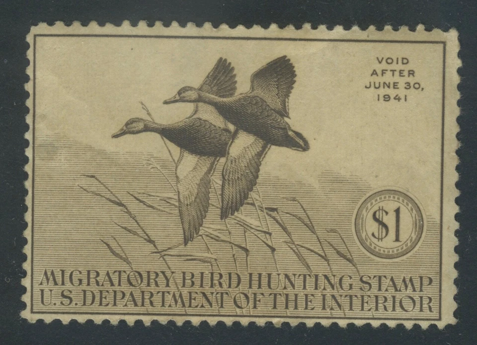 US, RW7 Hunting Permit Duck Stamp - single Unused OG - Image 1 of 1