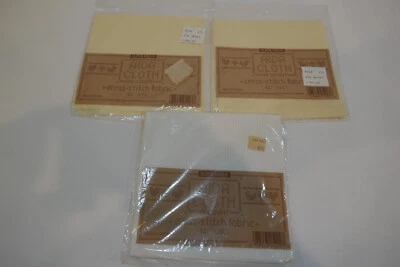 Cross Stitch Fabric Value  14 Count 12" x 18"  Yellow & White 100% Cotton 3 pk - Image 1 of 2
