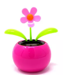 Neu solarbetriebener Tanz ~ Mini Gänseblümchen rosa Topf (3 1/2 Zoll) KOSTENLOSER VERSAND - Bild 1 von 1