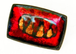 VINTAGE 1950'S COPPER - ENAMEL MODERNIST BROOCH - Picture 1 of 1