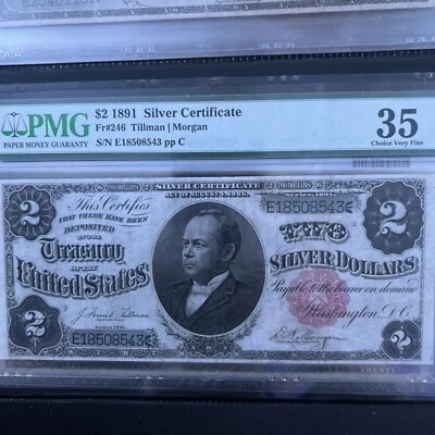 1891 $2 Silver Certificate Fr#246 PMG-35 - Image 1 of 4