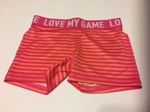 Girls Fitted Compression Shorts Active Danskin Sports XS Striped - Picture 1 of 3