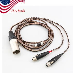 OCC 4 pin XLR cuffie auricolare cavo bilanciato per Audeze LCD-3 LCD-2 LCD-X LCD - Foto 1 di 10