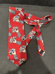 Vintage Liberty Of London Necktie Tie Poker Playing Cards With Hands 100% Silk - Picture 1 of 7