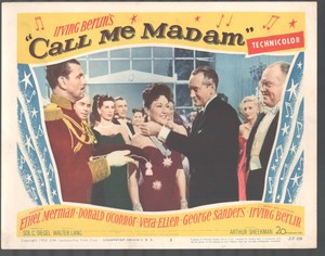 Call Me Madam 11x14  Lobby Card #3 George Sanders Ethel Merman Irving Berlin