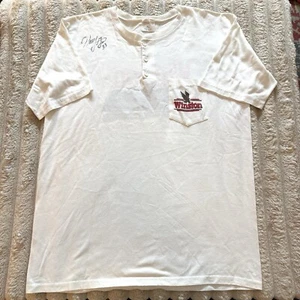 Vintage 90s Winston Cup Cigarettes Eagle Henley T-Shirt XL Signed Harry Gant 33 - Picture 1 of 11
