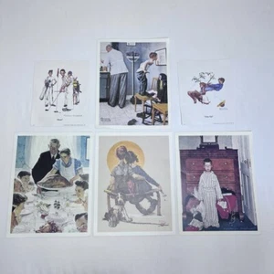 Vintage Norman Rockwell Lot of 6 Classic Art Print Picture Sheets Vtg Home Decor - Picture 1 of 12